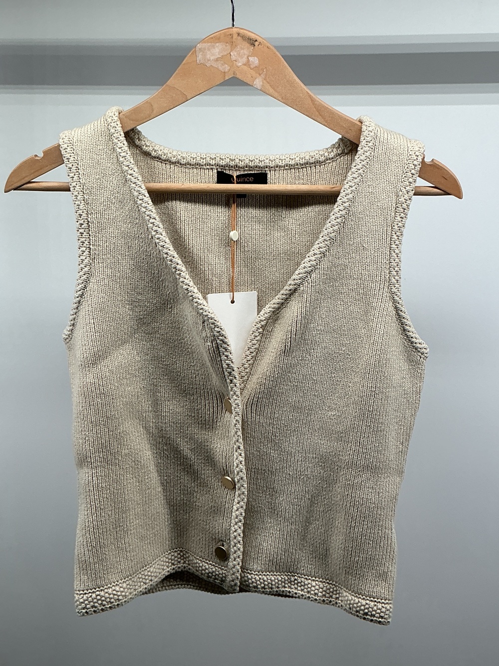 100% Organic Cotton V-Neck Sweater Vest